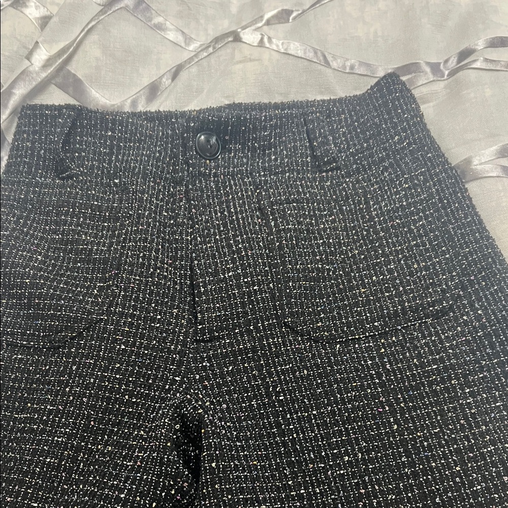 Maeve Black Multicolor Tweed Pants